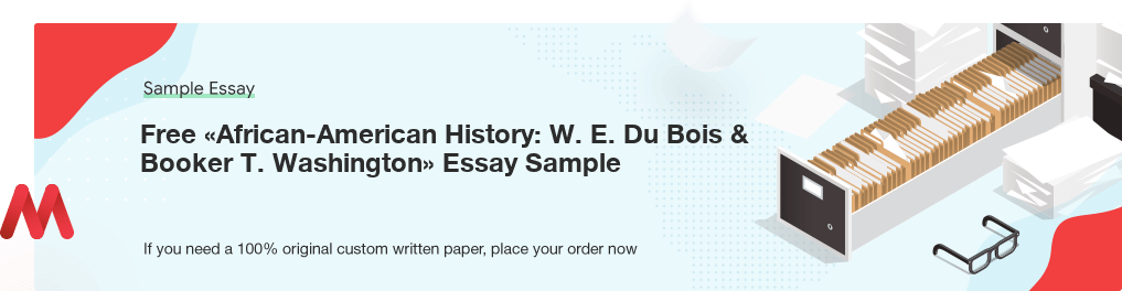 Free «African-American History: W. E. Du Bois & Booker T. Washington» Essay Paper