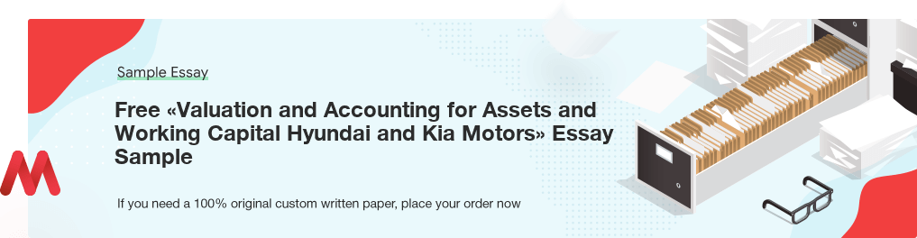 Free «Valuation and Accounting for Assets and Working Capital Hyundai and Kia Motors» Essay Paper
